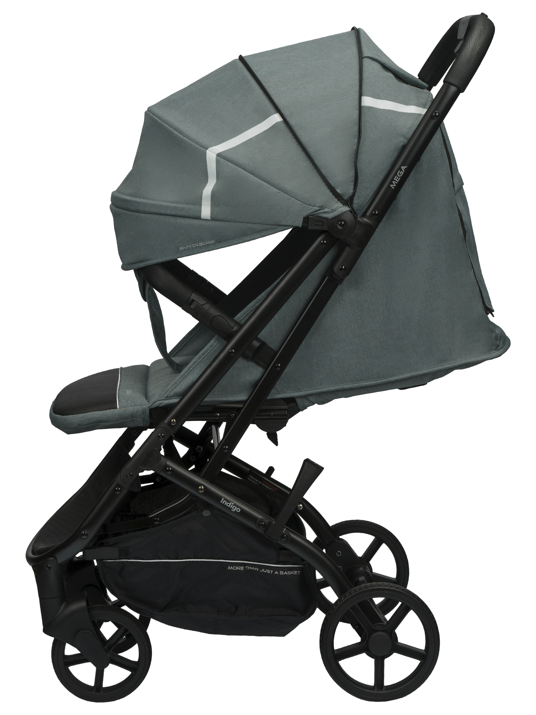 Коляска прогулочная Indigo Mega зеленый - фото 14