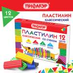Пластилин Пифагор 12 цв.