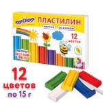 Пластилин Юнландия восковой 12 цв.