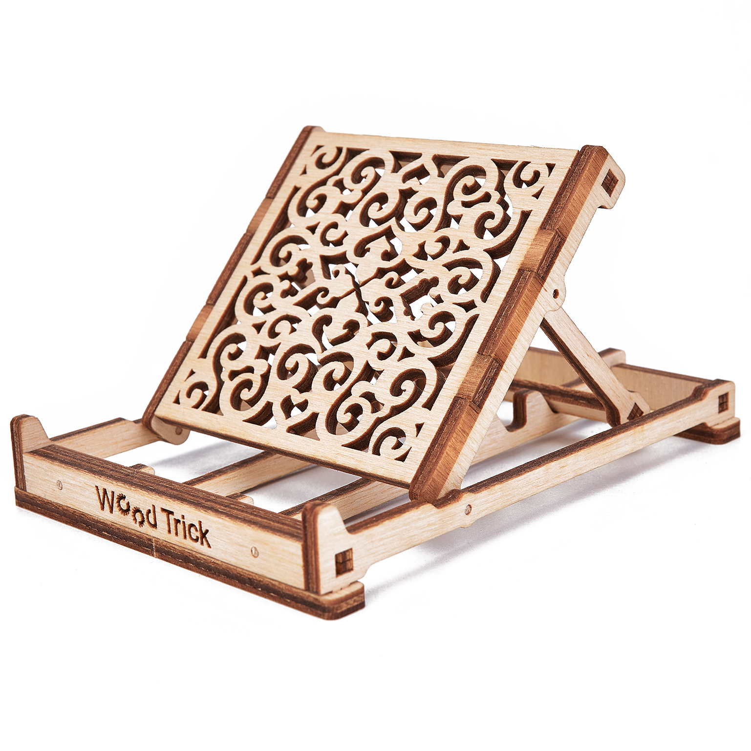 Конструктор Wood Trick Подставка для телефона деревянный 16 дет. - фото 1