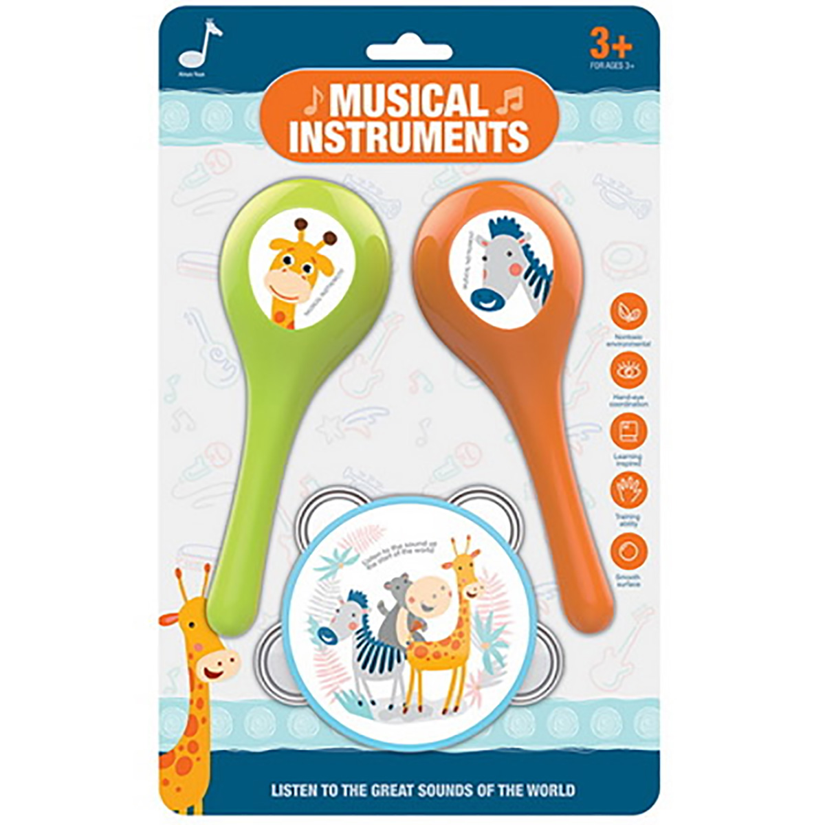 Игрушка музыкальная Veld Co бубен, маракас - фото 3