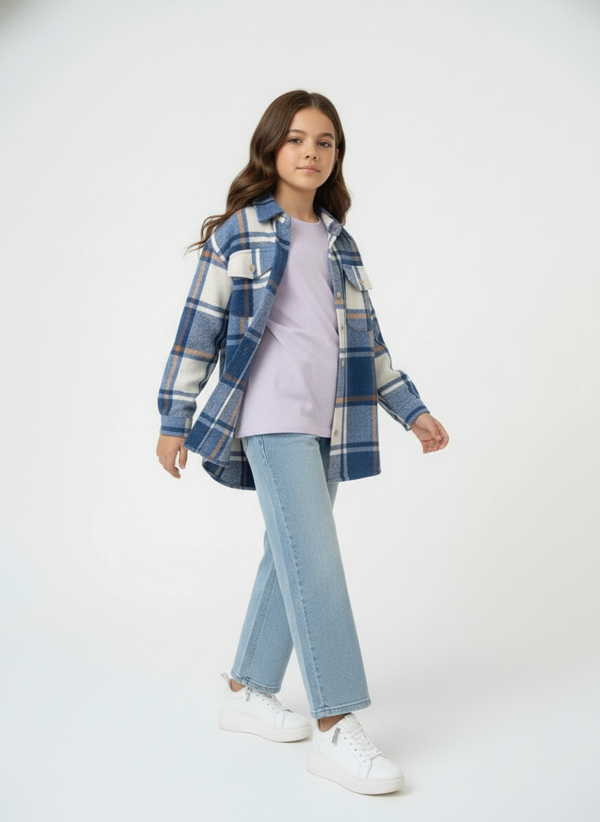 Рубашка ELLIE by Rina Kutz Р-0123/синий в клетку - фото 4