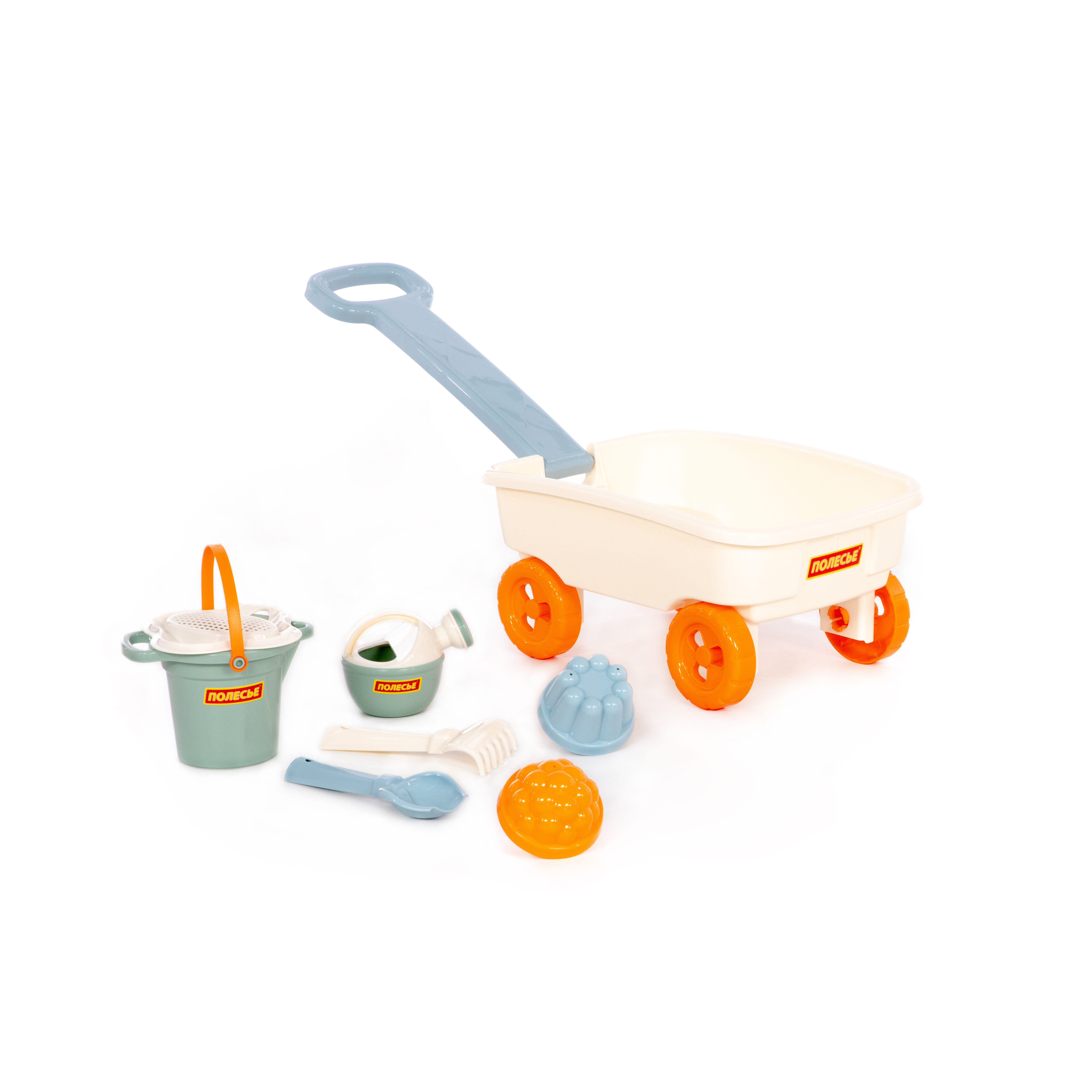Песочный набор Полесье с тележкой 1 предм. - фото 5