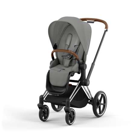 Коляска 2в1 Cybex Priam IV Chrome Brown серый