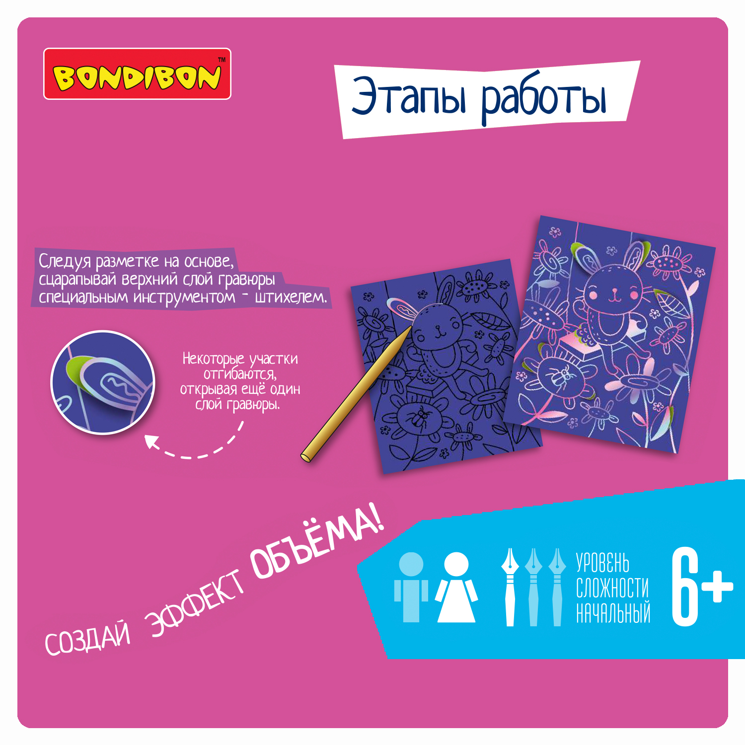 Гравюра Bondibon Заяц - фото 4