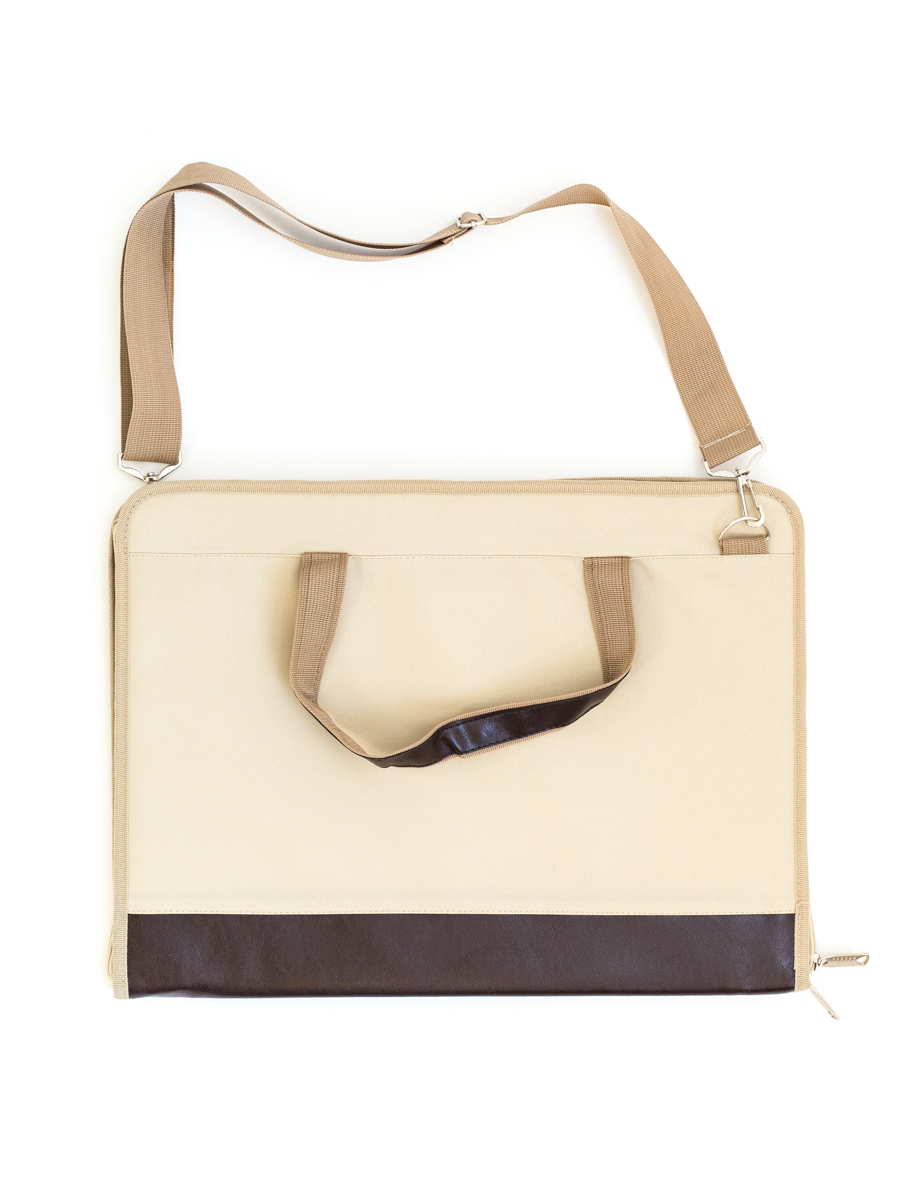 Сумка Малевичъ для формата А3 размер 47х35 см с карманом бежевая - фото 7