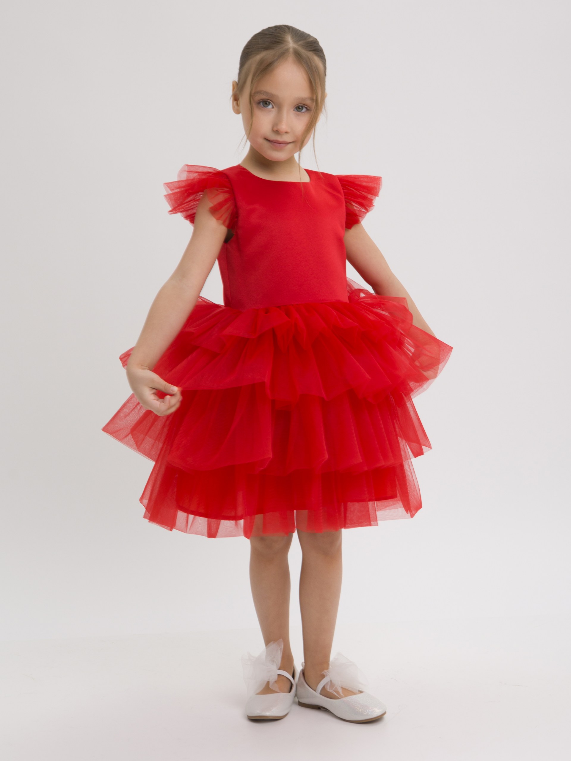 Платье LELUkids 1231.24_зефирка_красный - фото 2