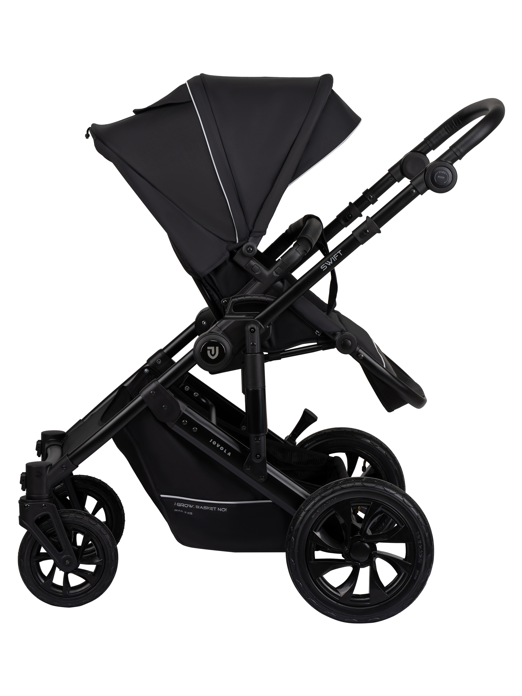 Коляска 3в1 JOVOLA Swift Plus черный - фото 13