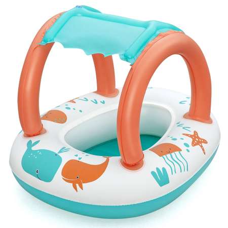 Лодочка для малышей Bestway COMFORT PLUSH с солнцезащитным тентом