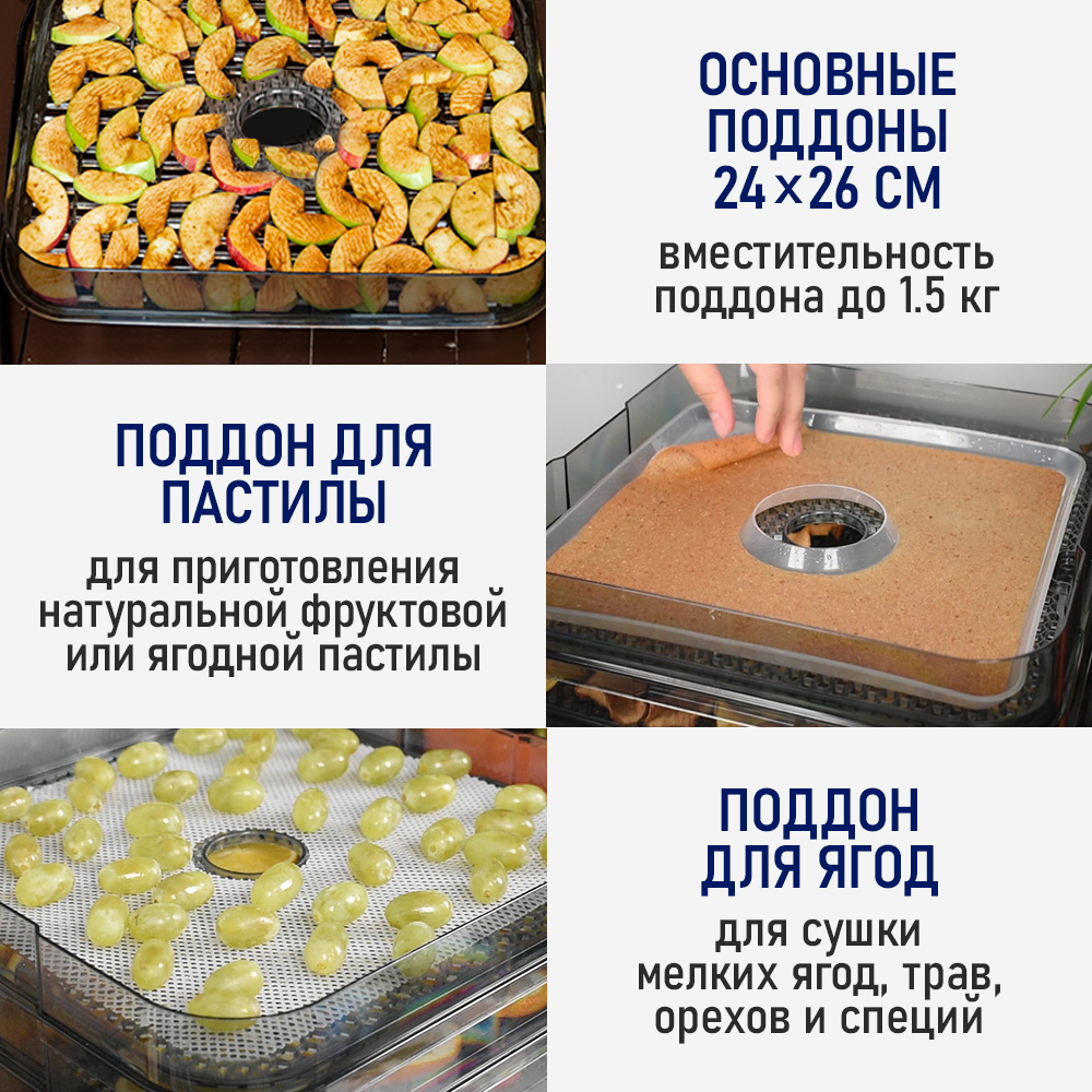 Сушилка для овощей и фруктов STINGRAY черный/черный - фото 4