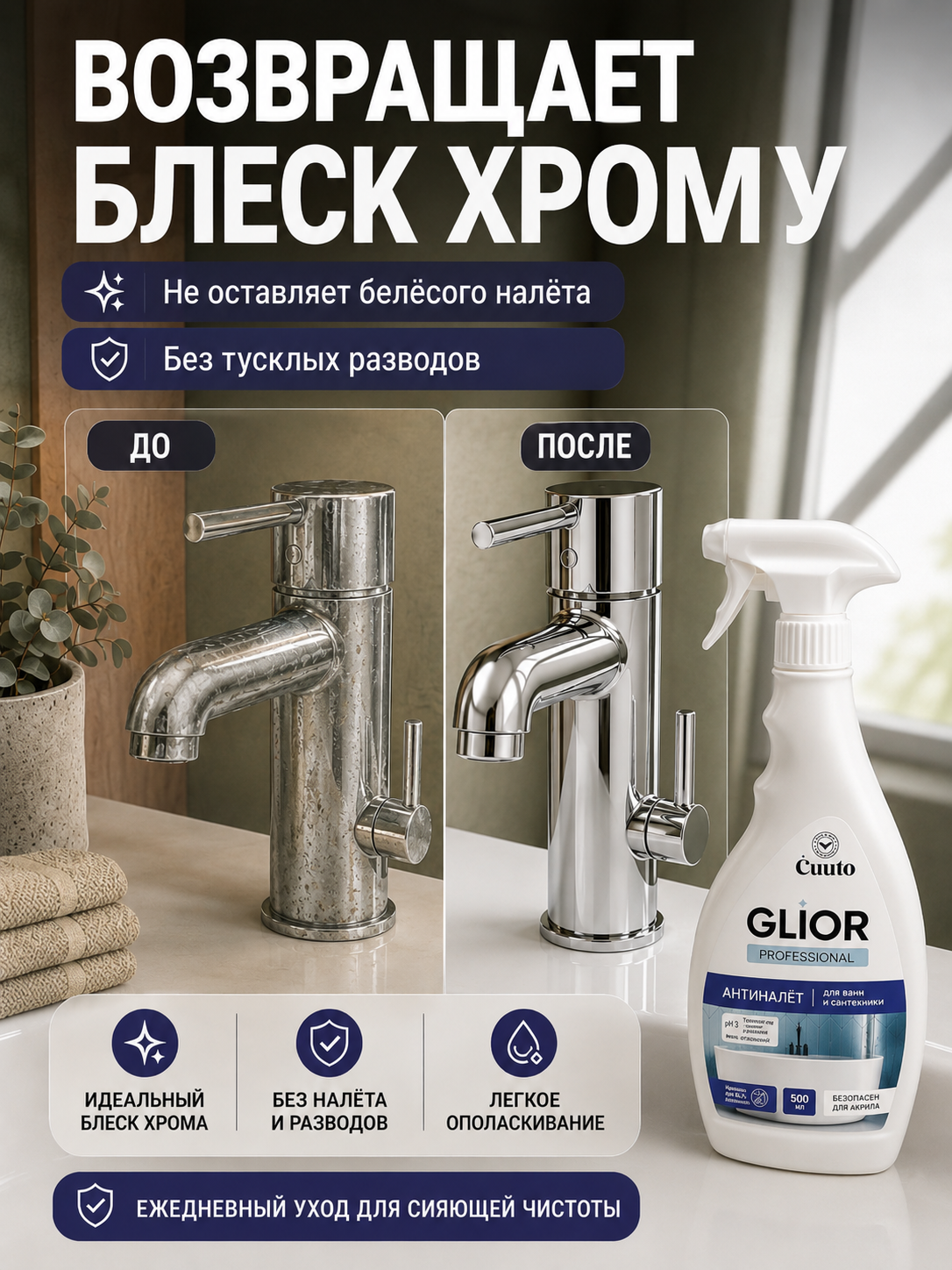 Чистящее средство Cuuto Glior 500 мл для сантехники - фото 5