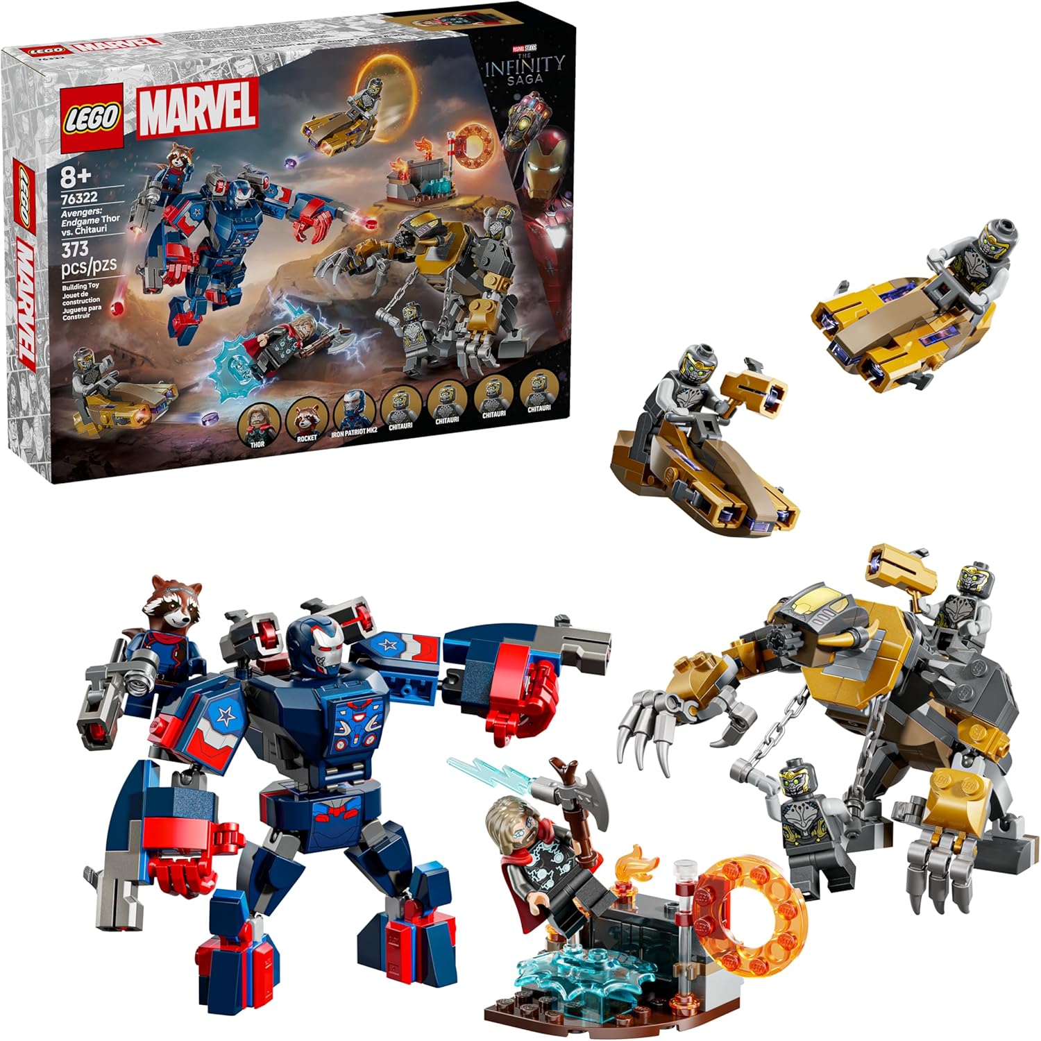 Конструктор LEGO Marvel Super Heroes Тор против Читаури 373 дет. - фото 1