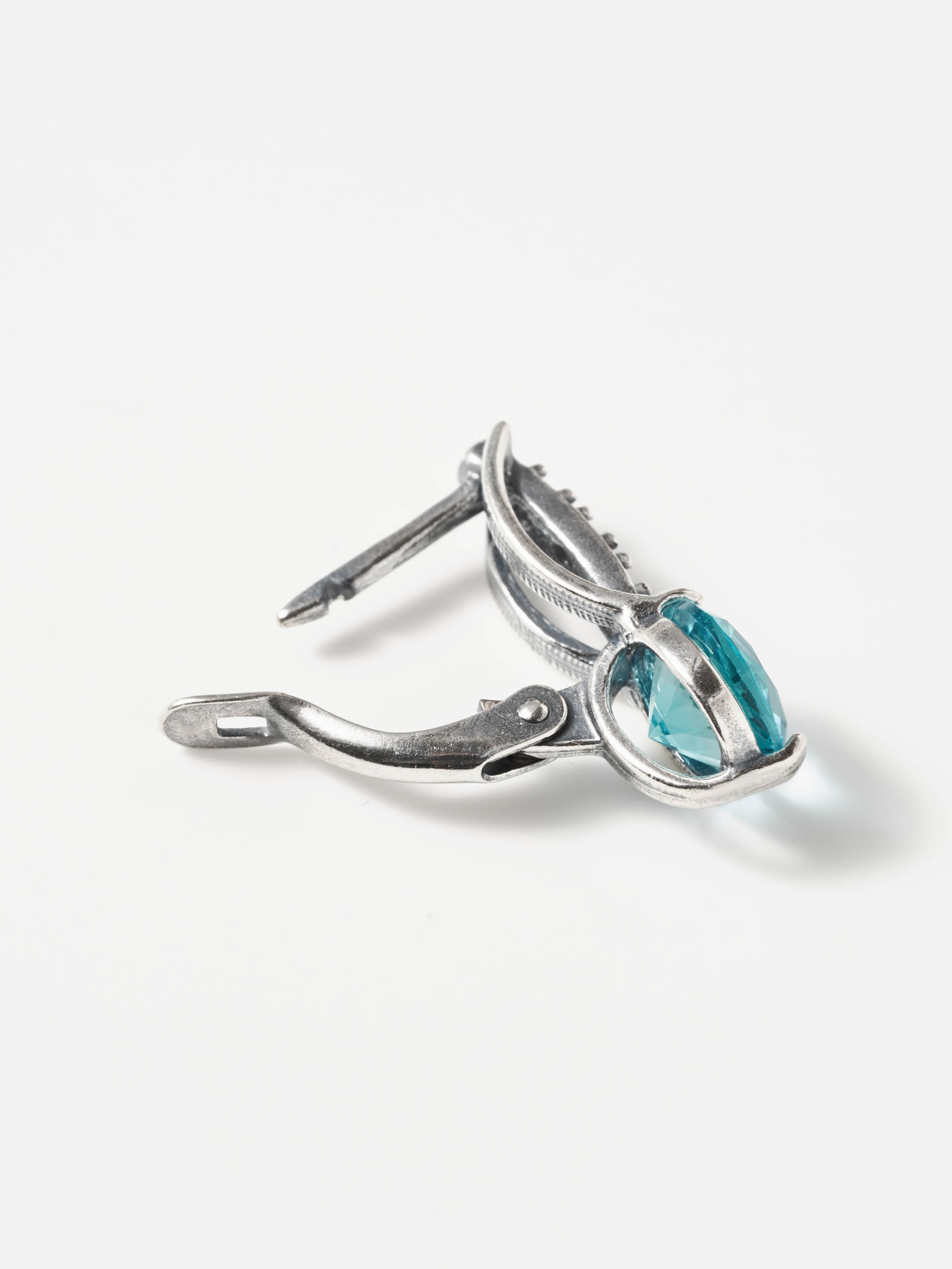 Серьги Shine and Beauty 80165-309-с-голубойтопаз - фото 4