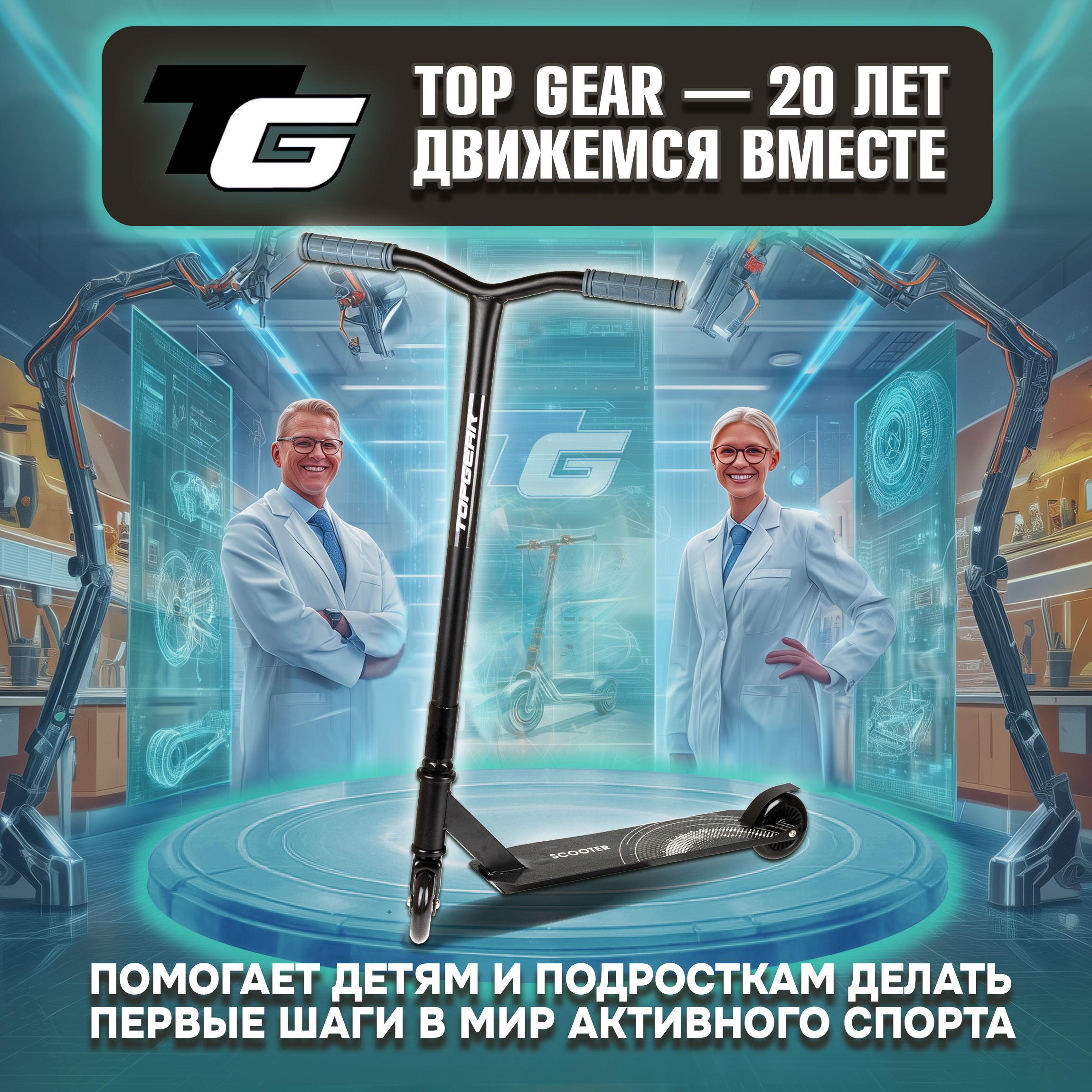 Трюковой самокат TopGear двухколесный - фото 7
