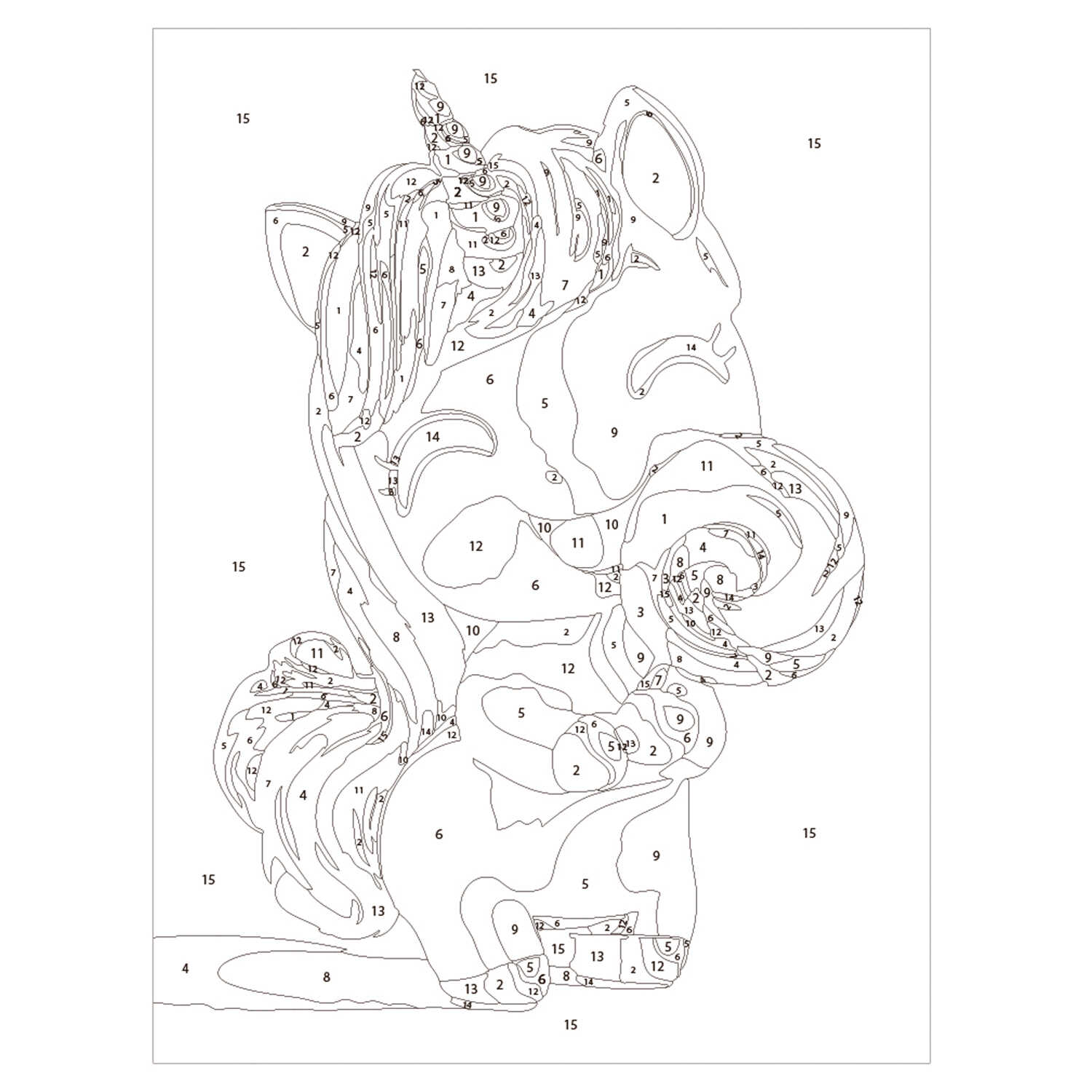 Картина по номерам Феникс + Единорог - фото 2