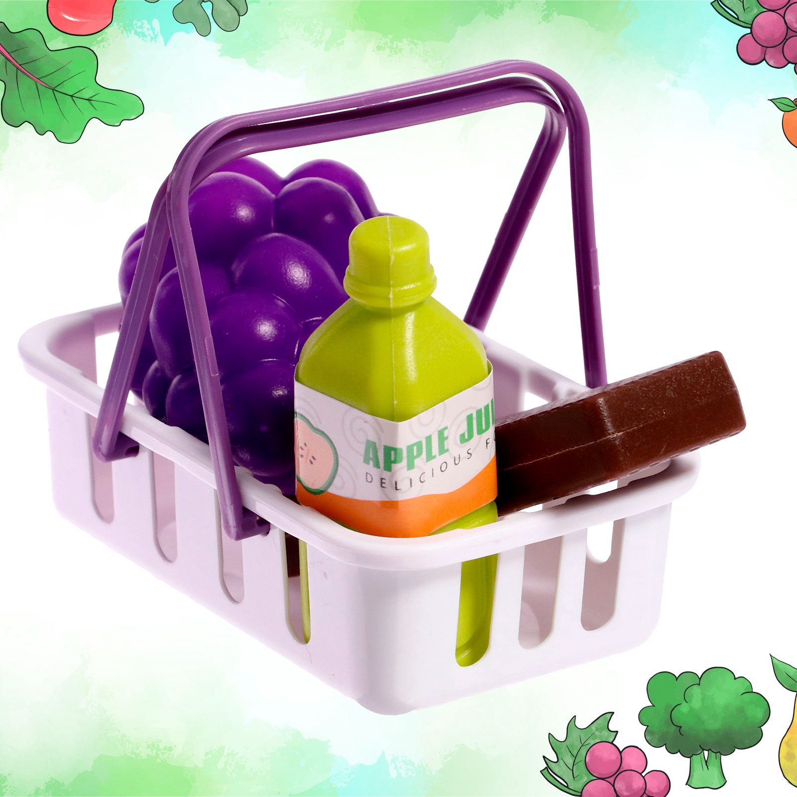 Игровой набор Sima-Land продукты, прилавок, касса, тележки и корзинки - фото 13