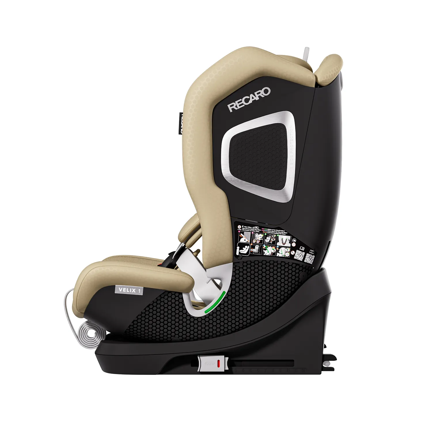 Автокресло Recaro Velix 1 Isofix 1/2/3 (9-36 кг) бежевый - фото 8
