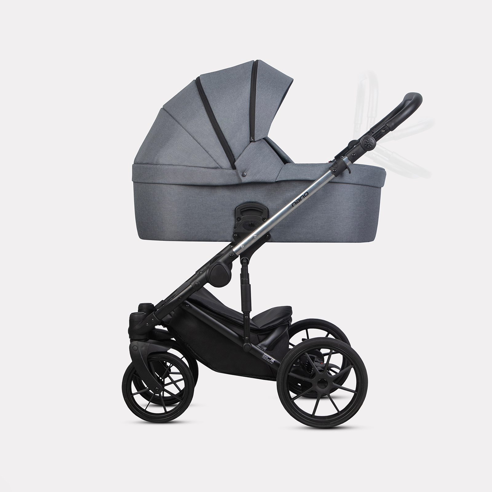 Коляска 2в1 Riko Nano Thermo серый - фото 11