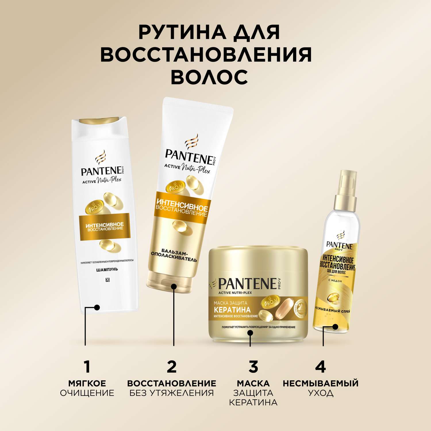 Шампунь Pantene 3в1 Интенсивное восстановление 360 мл - фото 6