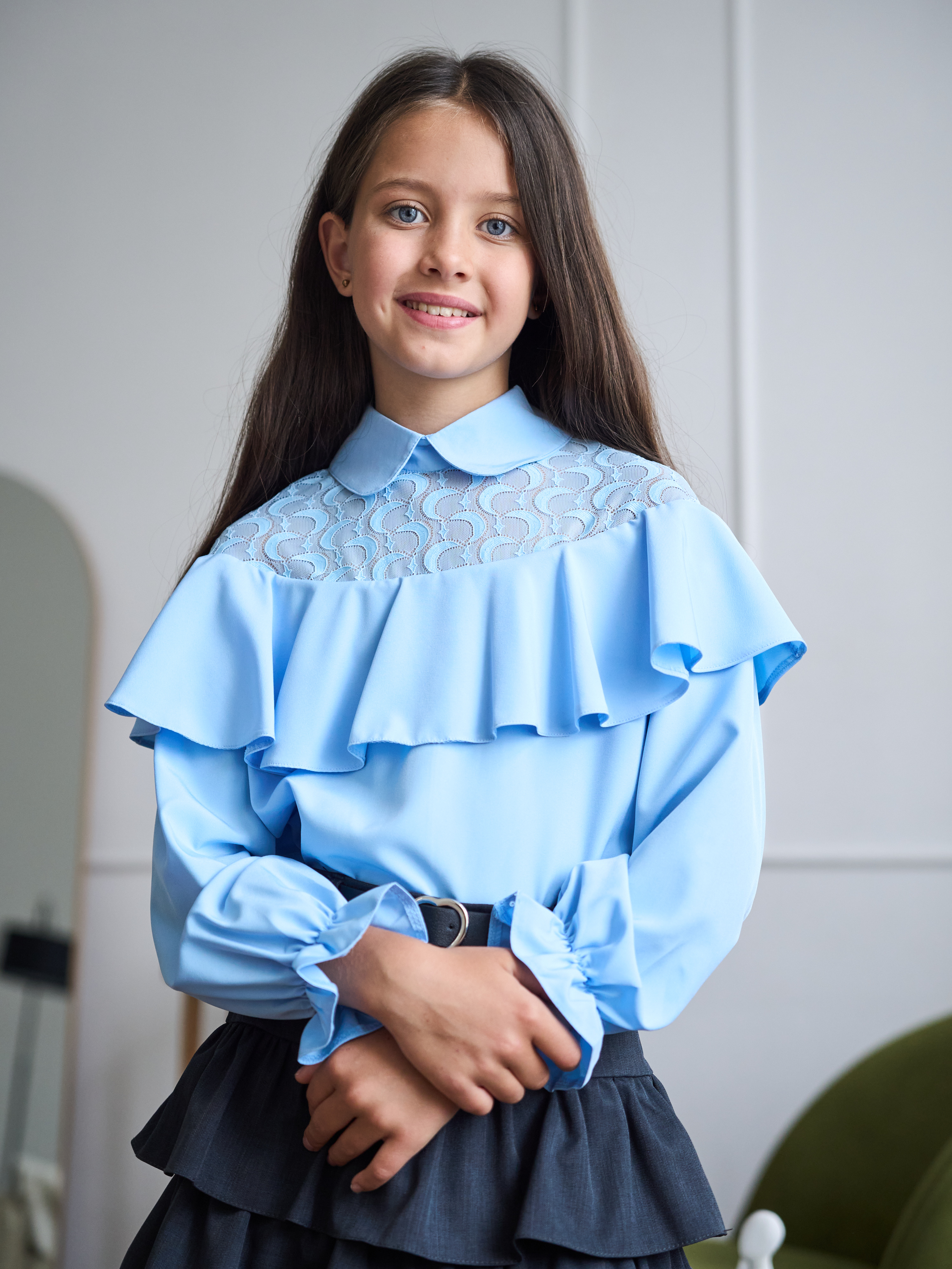 Блузка СИНЯЯ МОДА W1538A-G39 - фото 1