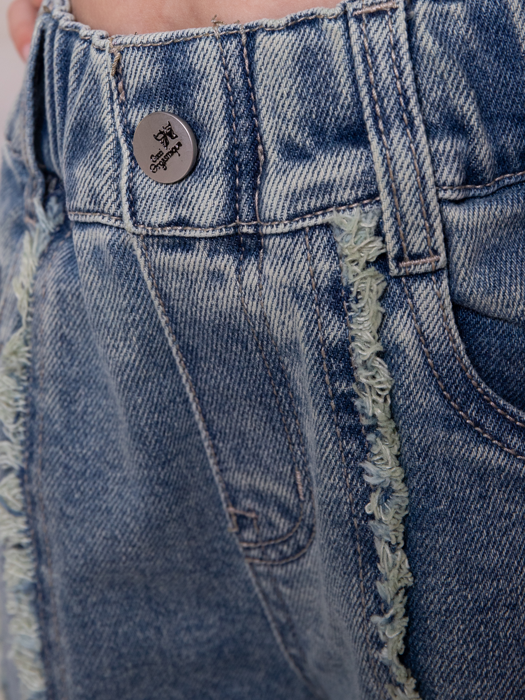 Джинсы iUkoworld Джинсы для девочки широкие палаццо на резинке - фото 6