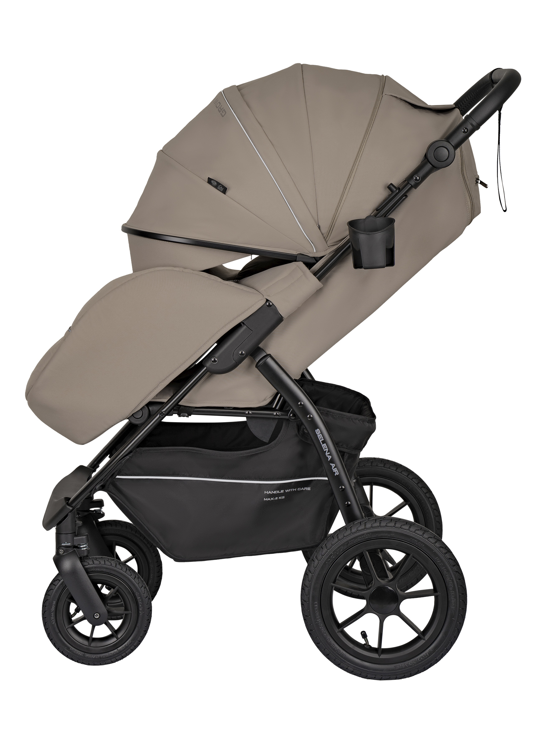 Коляска прогулочная JOVOLA SELENA Air 2025 с сумкой бежевый - фото 18