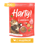 Корм для кошек Harty 0,3кг с индейкой для взрослых с чувствительным пищеварением полнорационный сухой