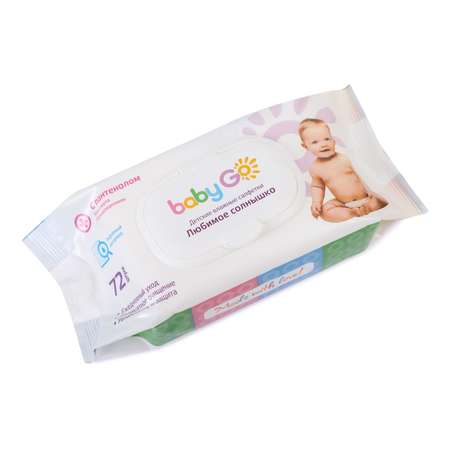 Влажные салфетки BabyGo 72 шт.