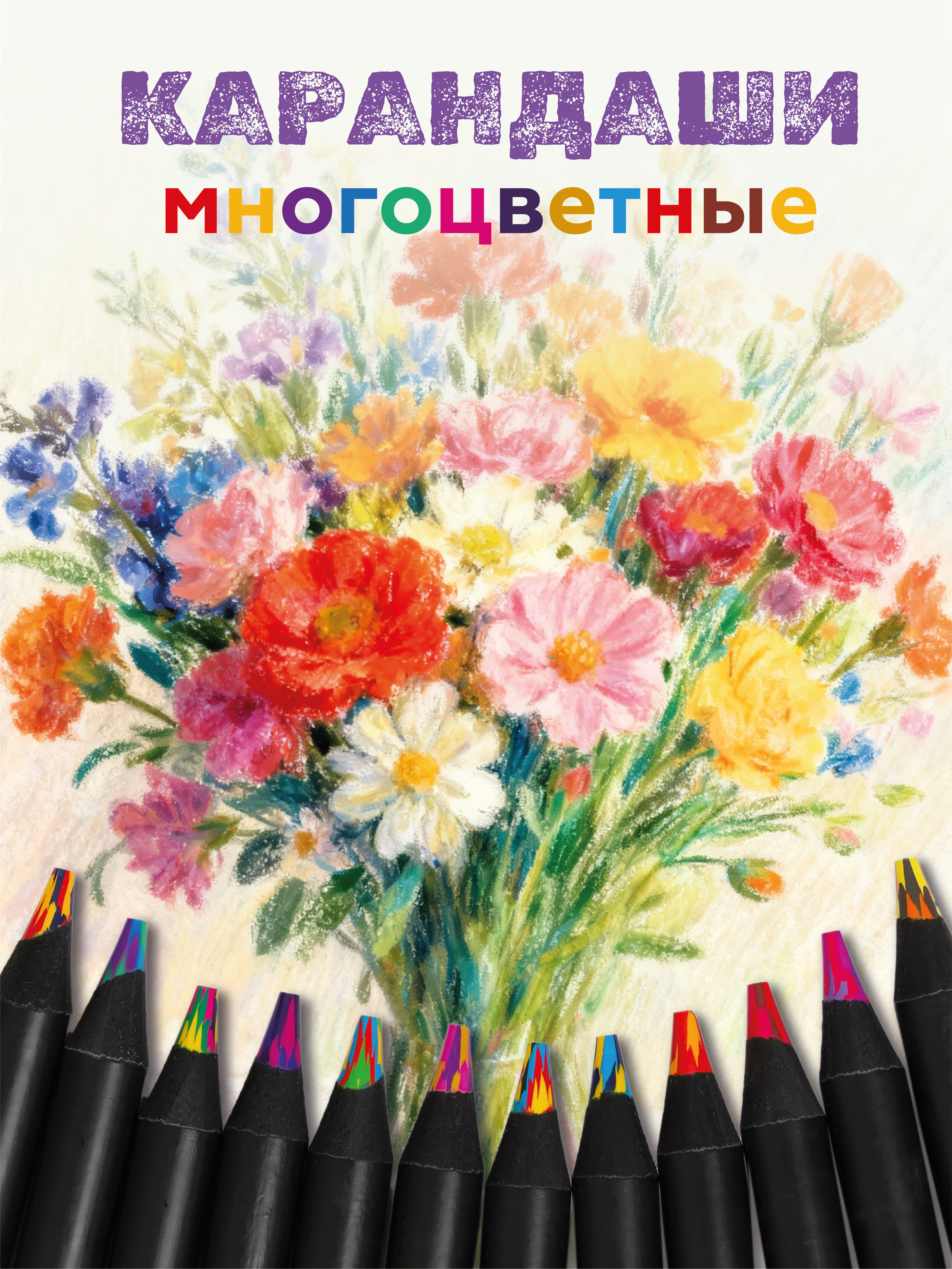 Карандаши цветные AXLER 12 шт. - фото 1