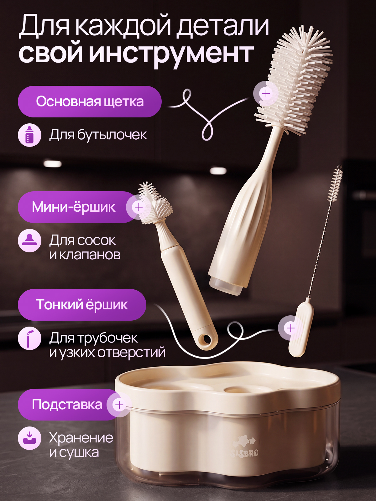 Набор ершиков SISBRO Pure - фото 2
