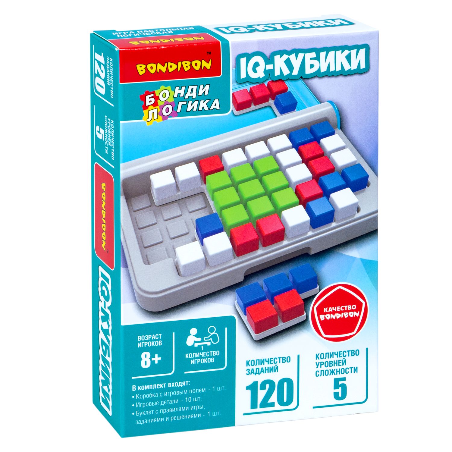 Настольная игра Bondibon логическая IQ-КУБИКИ - фото 4