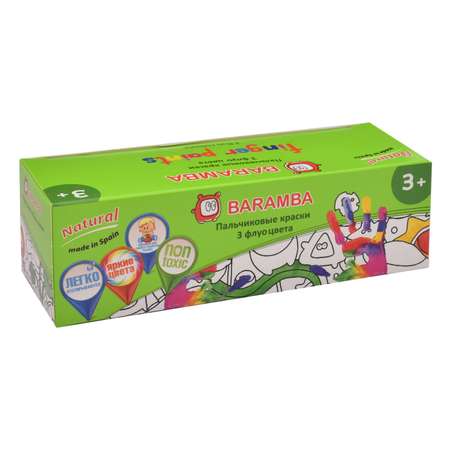 Краски пальчиковые Baramba 3 цв.