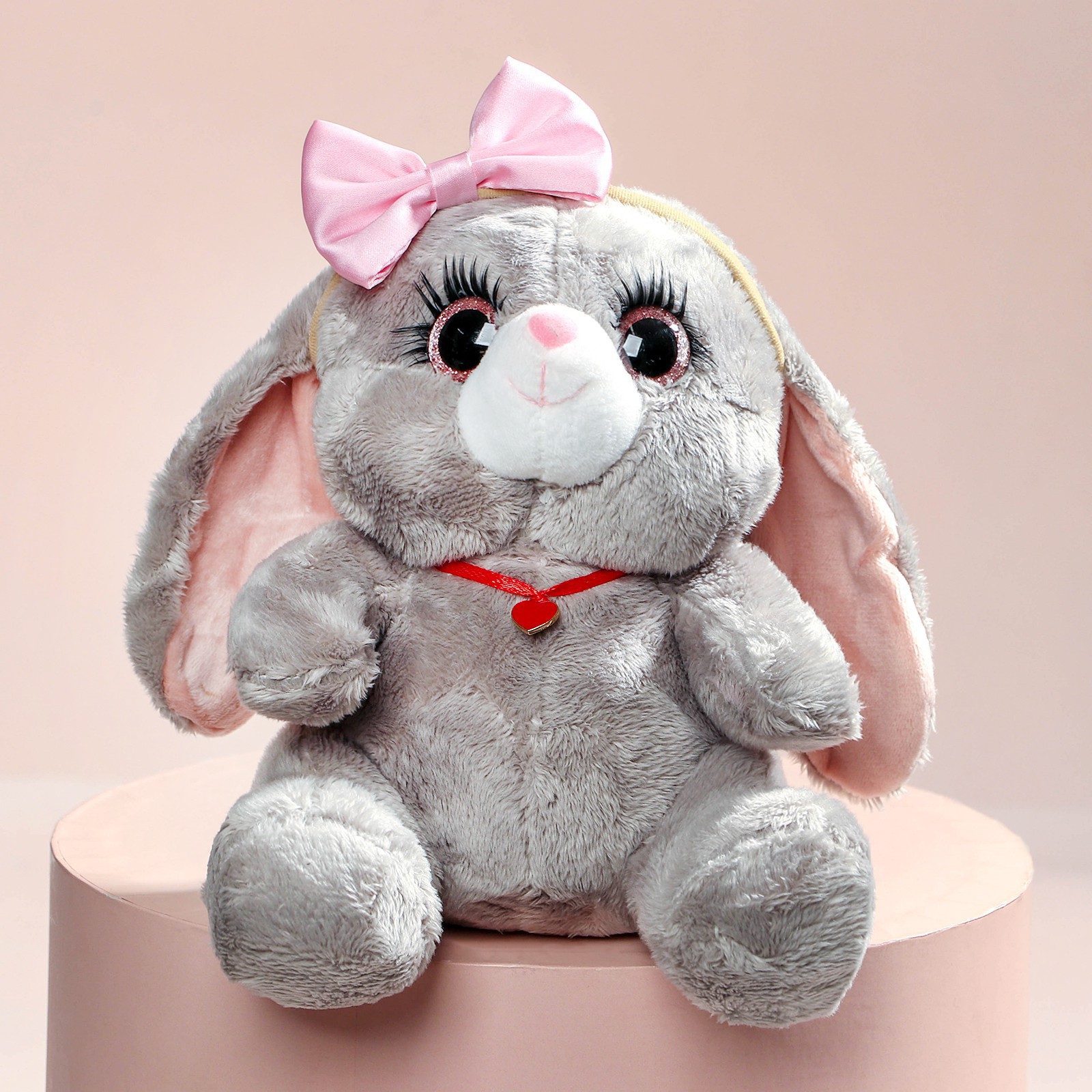 Мягкая игрушка Milo Toys Зайка в платье с повязкой - фото 3