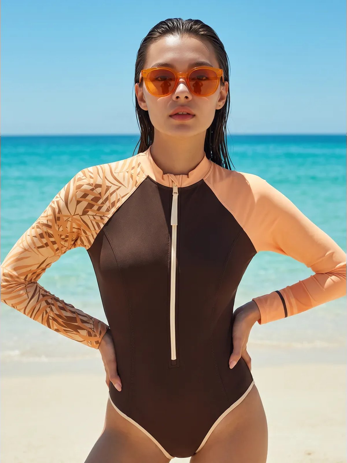 Купальник Wavemind WM/slit/brown - фото 5