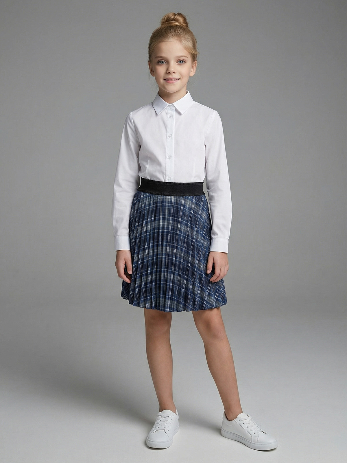 Изображение товара Юбка Sky Lake 128 в клетку для девочек младшего и среднего возраста