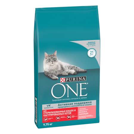 Корм для кошек Purina One 9.75кг для стерилизованных кошек с лососем