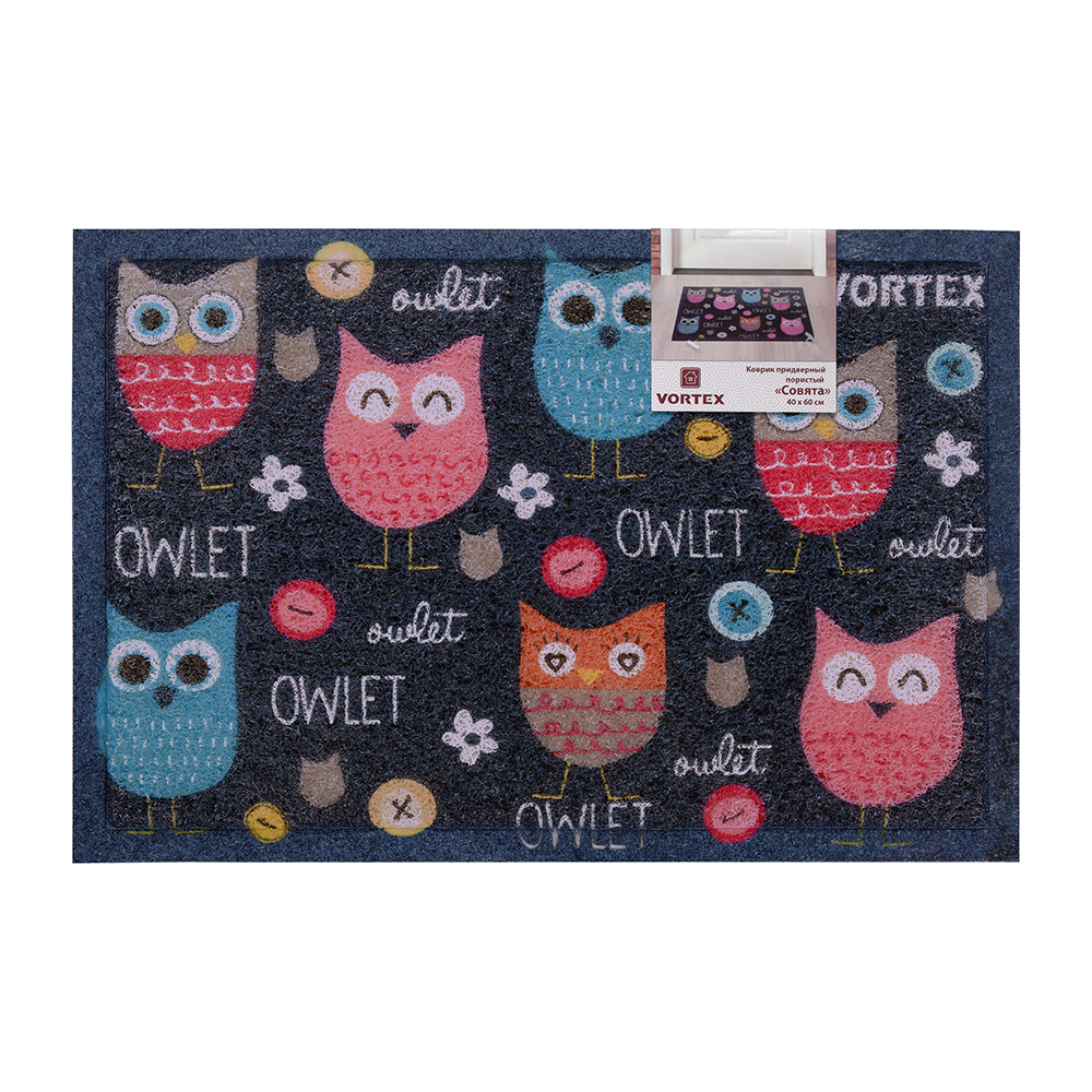 Ковёр придверный Vortex Совята 40 x 60 см - фото 6