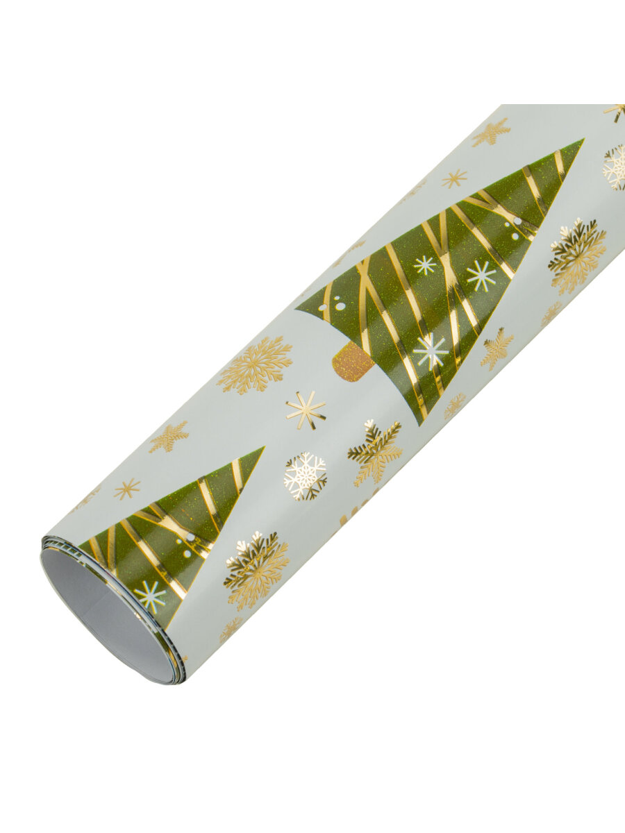 Упаковочная бумага Золотая сказка для новогодних подарков с эффектами 3 шт 70х100 см NY Pattern - фото 9