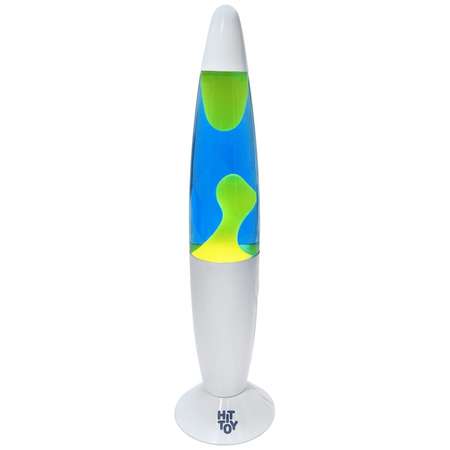 Светильник HitToy Лава-лампа белый корпус 34 см Cиний/Желтый