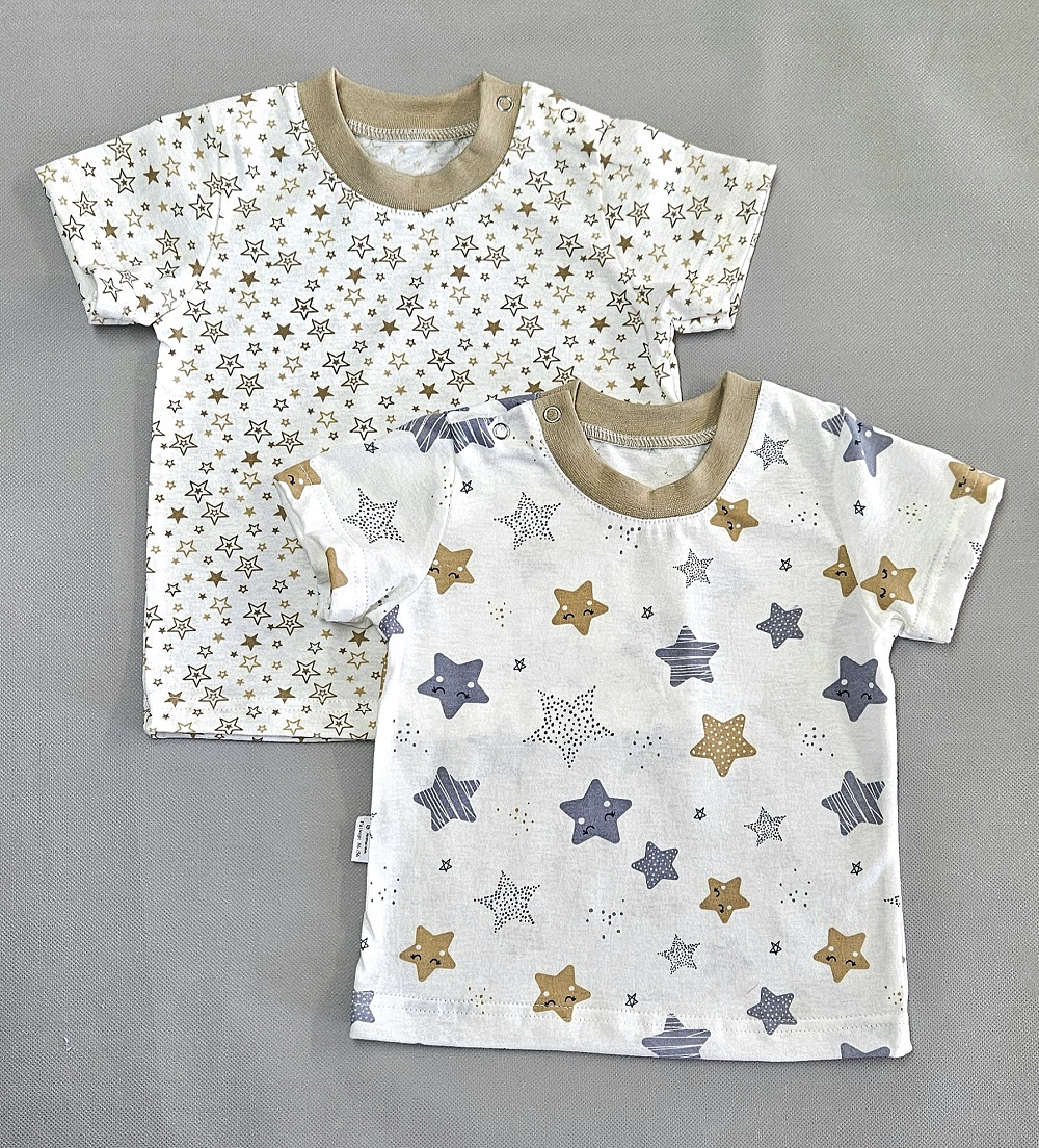 Футболка 2 шт ЯСЕЛЬКА 107-К(2шт)звезды - фото 1