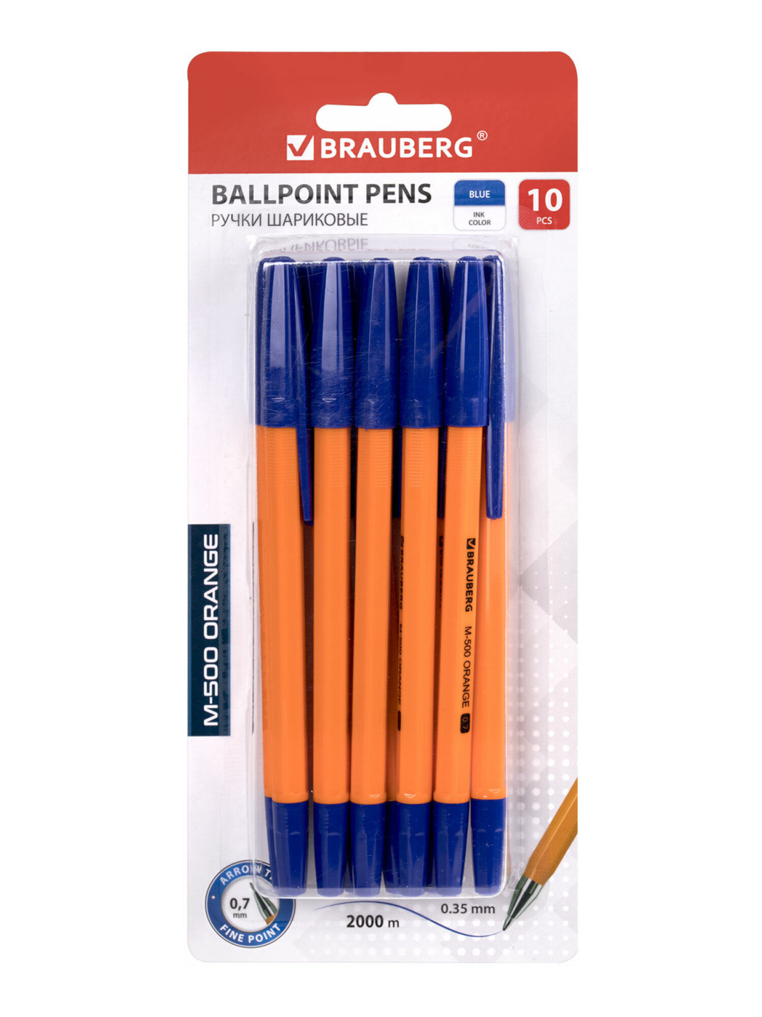 Ручка шариковая Brauberg 10 шт. - фото 5