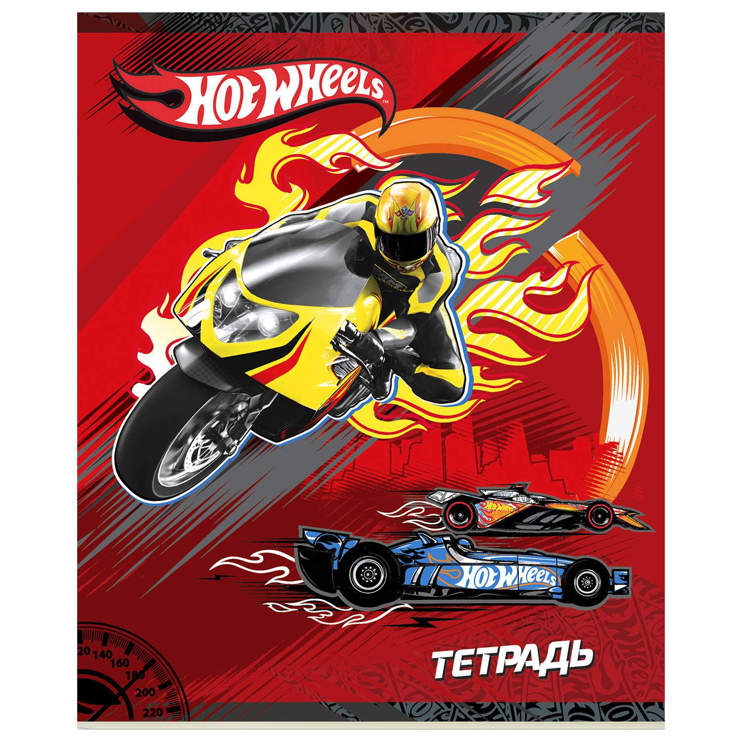 Общая тетрадь Hot Wheels клетка 48 лист. - фото 1