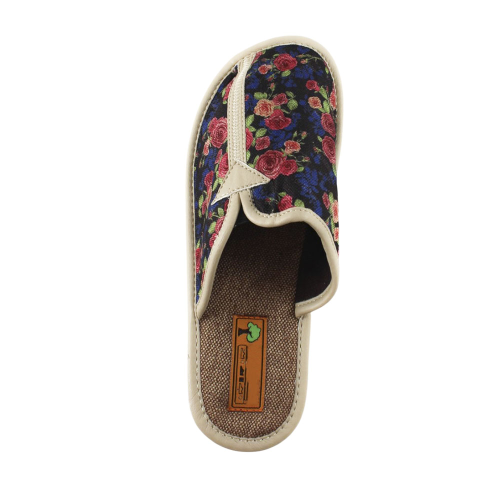 Тапочки Europen 129роза-СВ EUROPEN Тапочки домашние,синий - фото 3