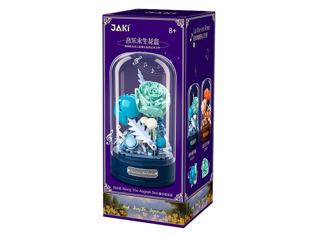 Конструктор JAKI голубые цветы в колбе - фото 2