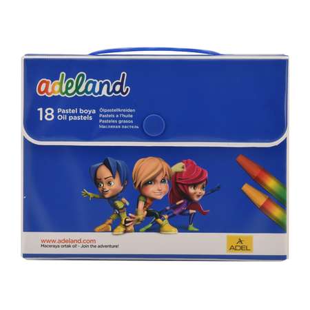 Восковые мелки Adel 18 шт.