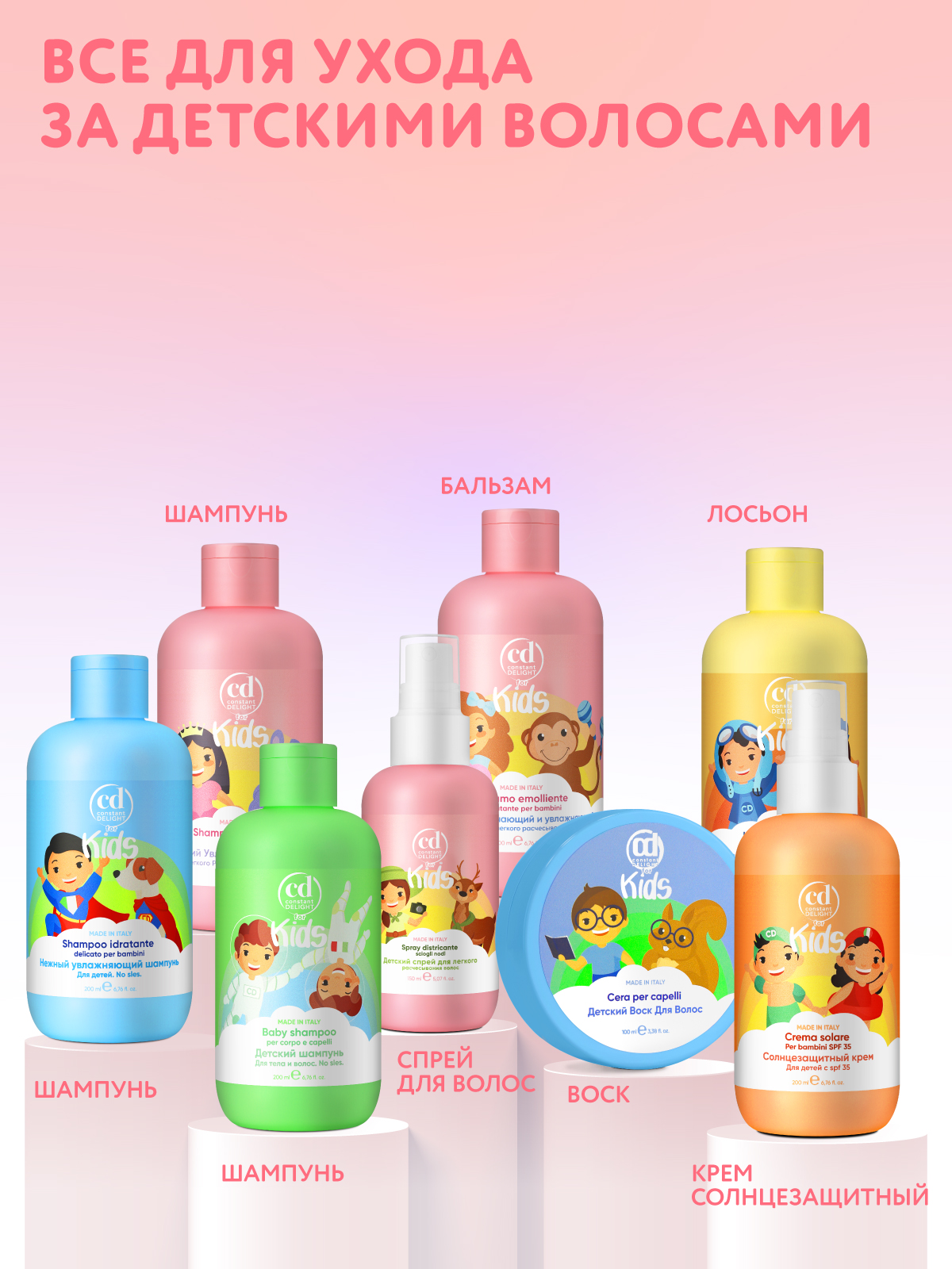 Спрей FOR KIDS для облегчения расчесывания CONSTANT DELIGHT детский 150 мл - фото 6