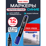 Маркеры Prof-Press перманентные 12 шт.