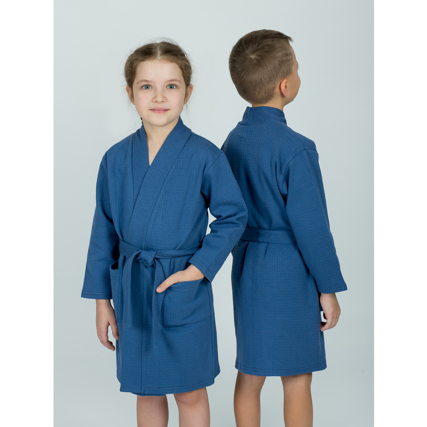 Халат KiMMi co К-1408913 джинс - фото 6