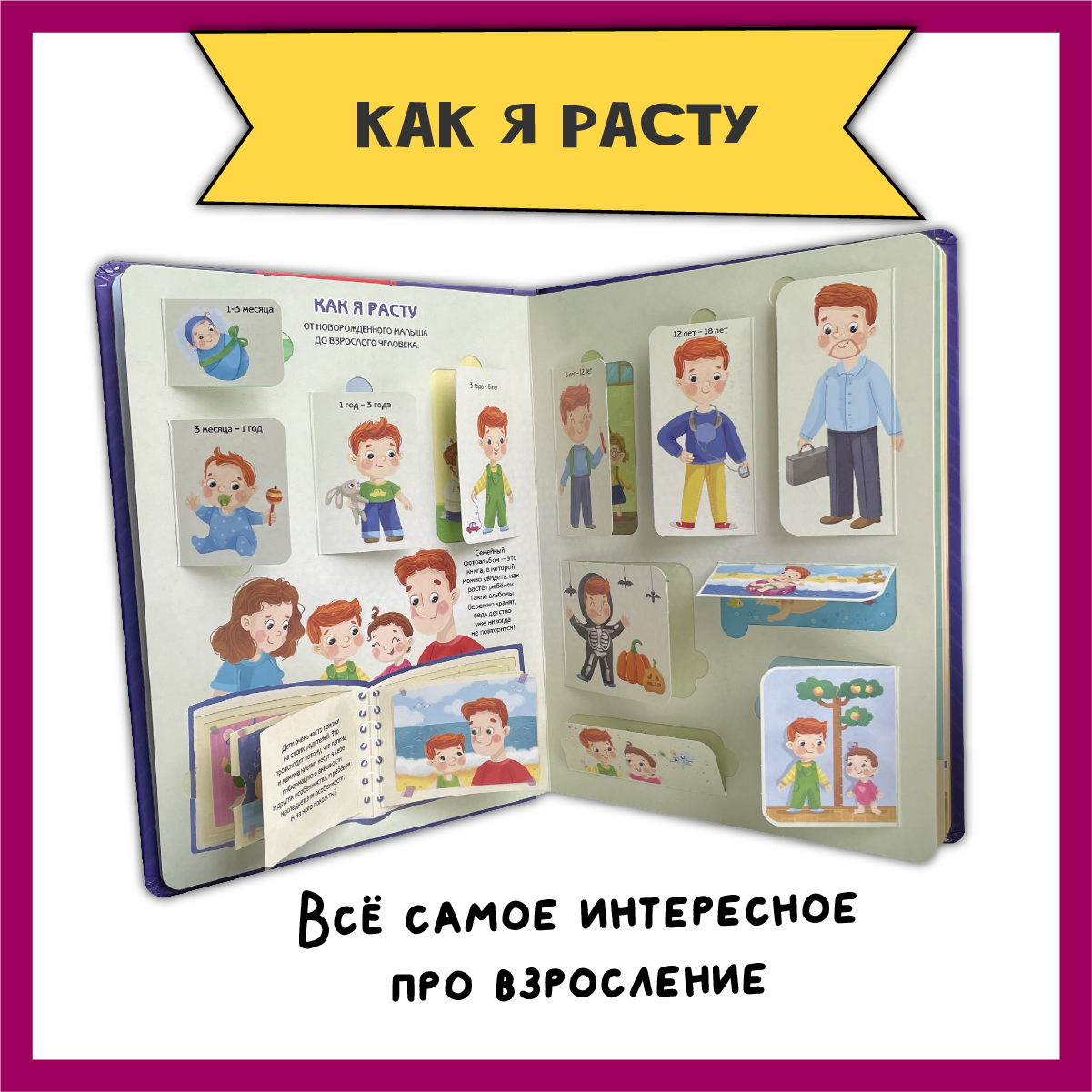 Детские книги с окошками БимБиМон тело человека и как я расту - фото 2