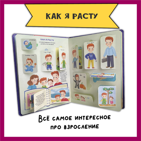 Детские книги с окошками БимБиМон тело человека и как я расту